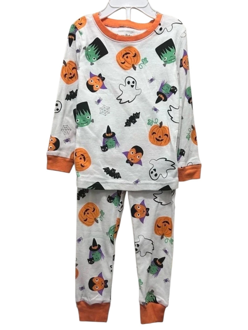 Tommy Bahama Kids Halloween Pajama Set - Orange, White, Green, Black, Purple